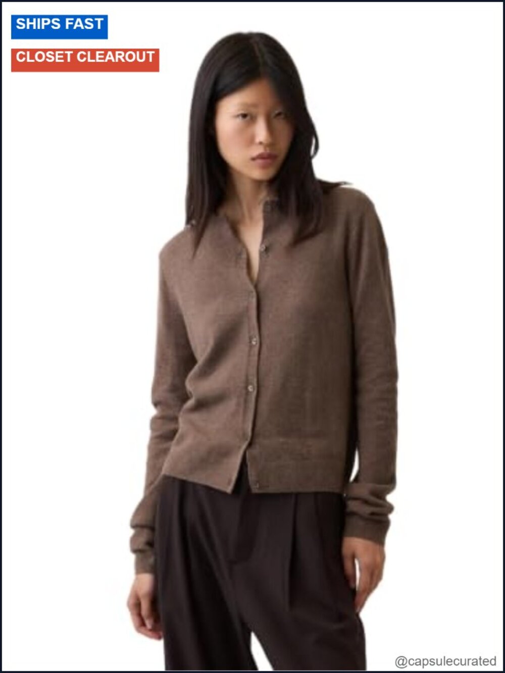 Women's Cropped Cardigan Soft Knit Long Sleeve